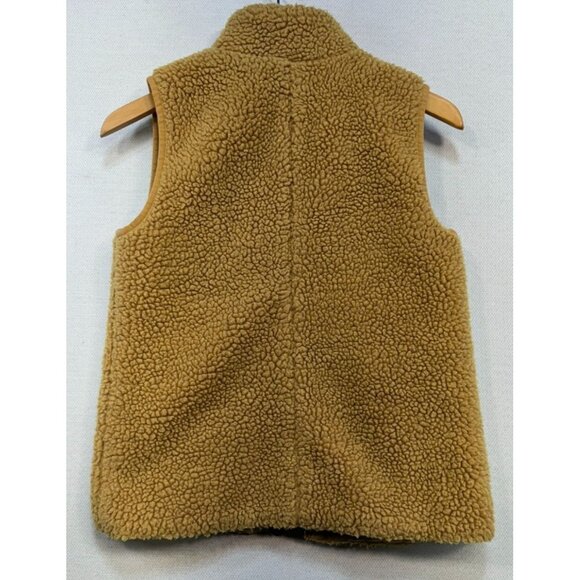 J. Crew Womens Sherpa Fleece Vest XXS Tan Cozy Outerwear - Picture 8 of 10